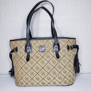 Dooney & Bourke Tan and Black Shoulder Bag